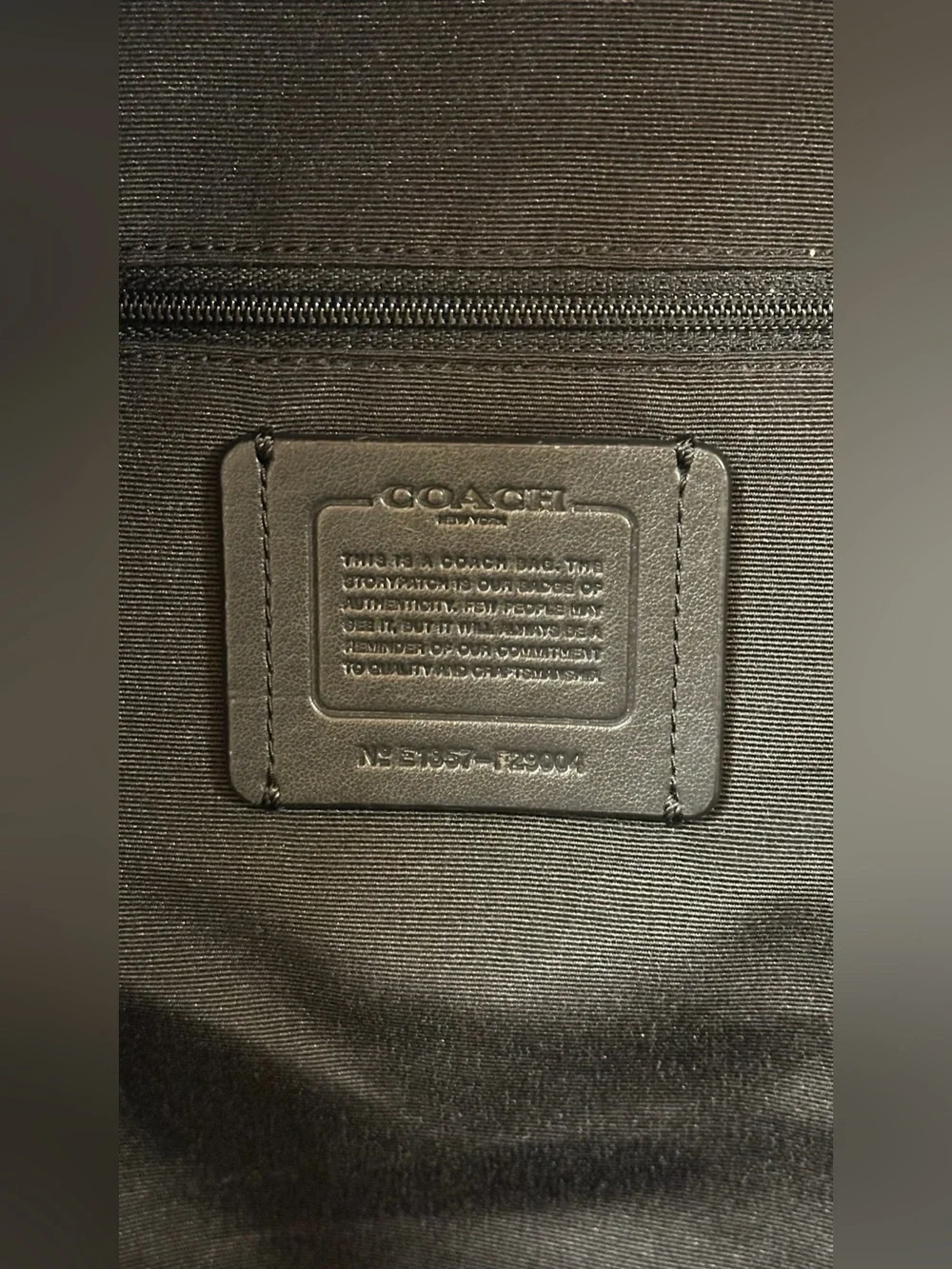 COACH Backpack Pebbled Black Leather Gold Hardware